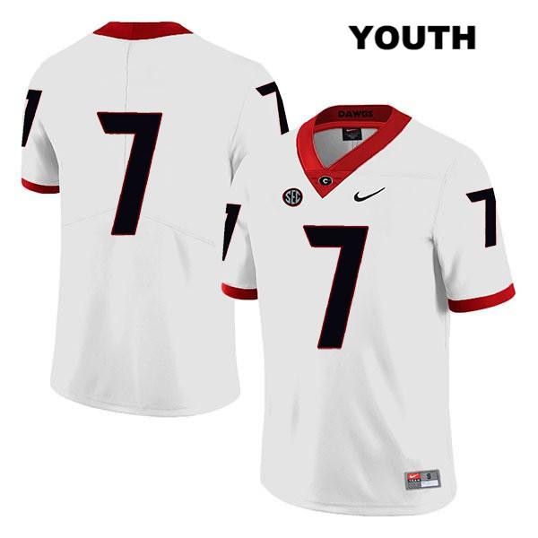Georgia Bulldogs Youth Tyrique Stevenson #7 NCAA No Name Legend Authentic White Nike Stitched College Football Jersey CAL8356AA
